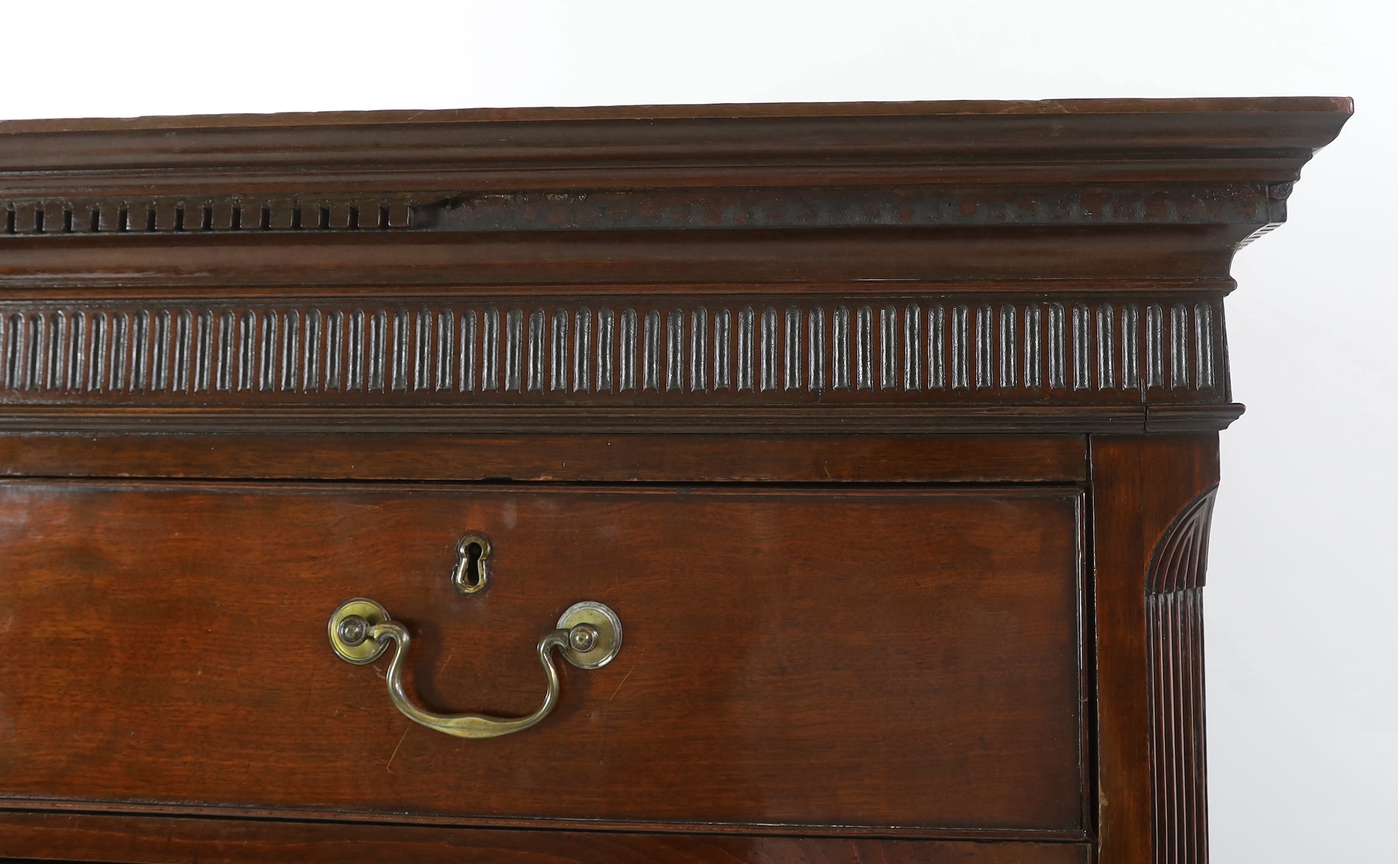 A George III mahogany chest on chest